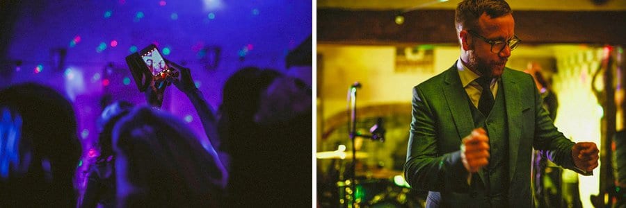 Wedding guests dancing at Voewood