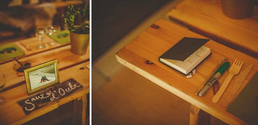 Wedding decorations inside the tipi