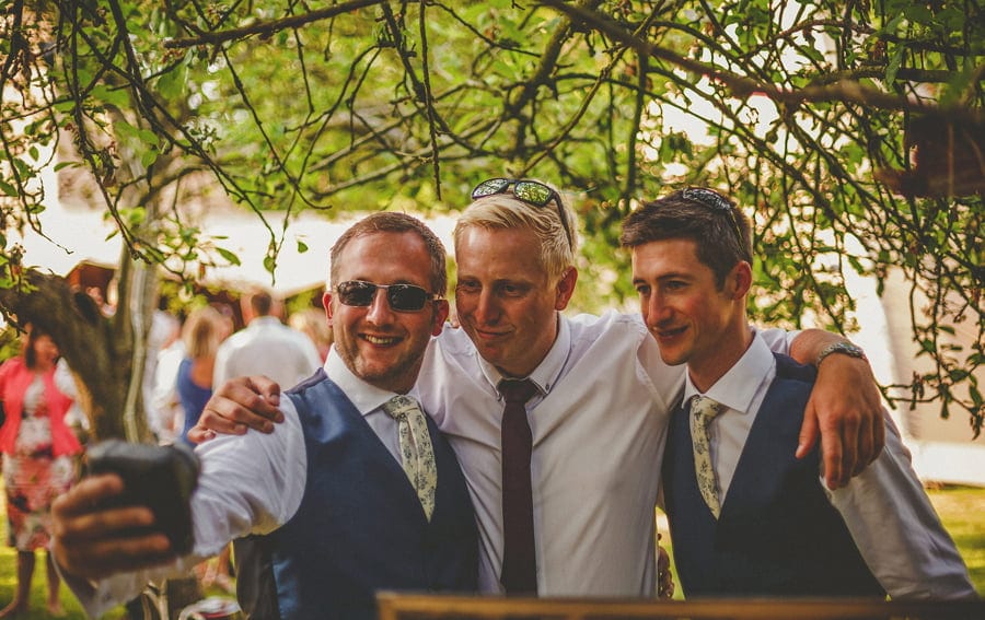 Wedding guests taking a selfie