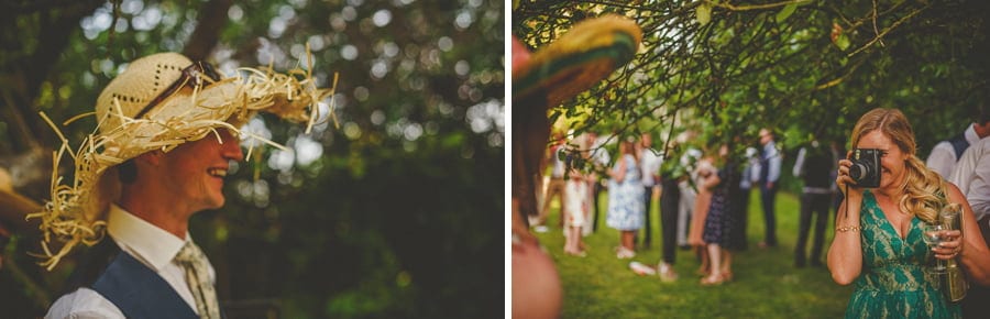 A lady takes a photograph with a polaroid camera