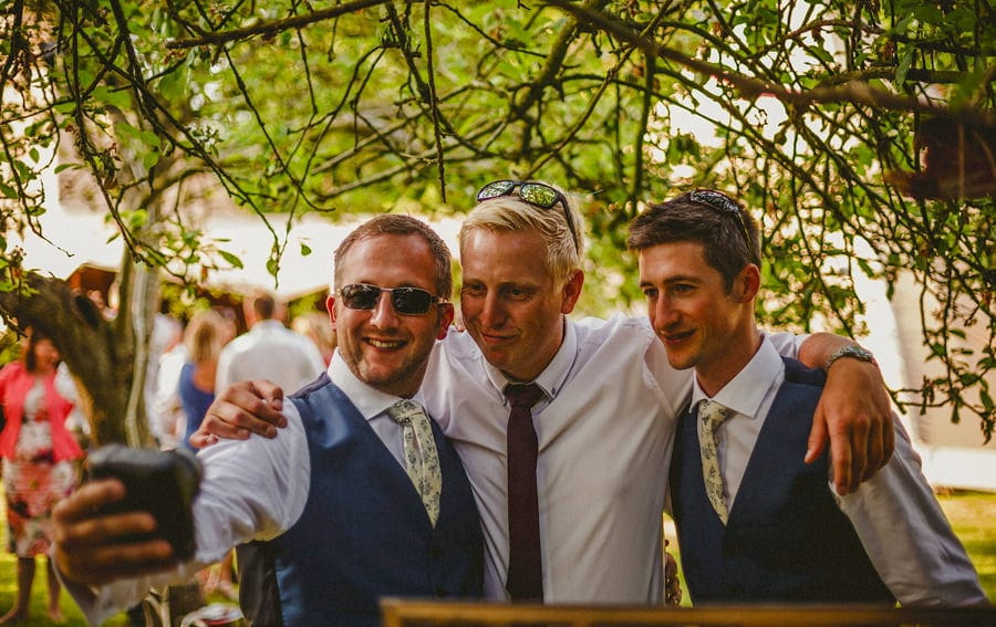 Wedding guests taking a selfie
